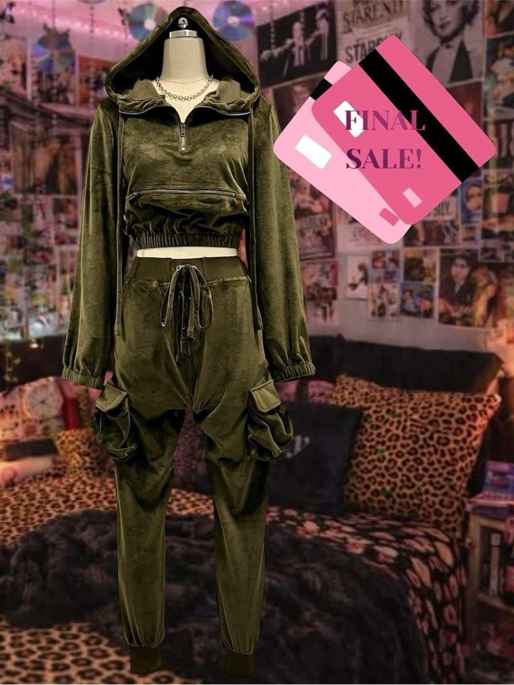 Fashion Nova Velvet Tracksuit Set